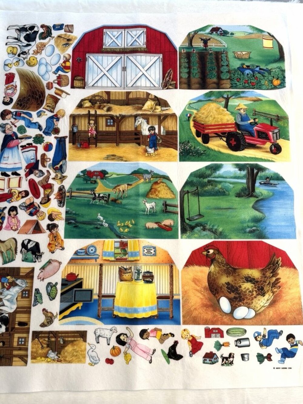 Vintage 1986 Betty Lukens Quiet Book #3 Grandma & Grandpa's Farm Felt Kit Uncut